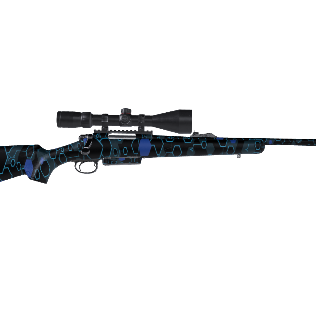 Rifle Hex DNA Midnight Frost Gun Skin Vinyl Wrap