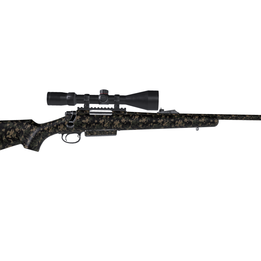 Rifle Classic Militant Green Camo Gun Skin Vinyl Wrap