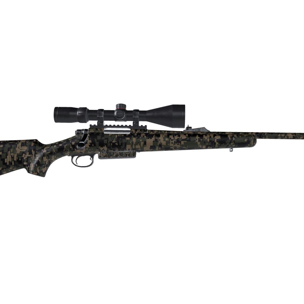 Rifle Digital Militant Blue Camo Gun Skin Vinyl Wrap