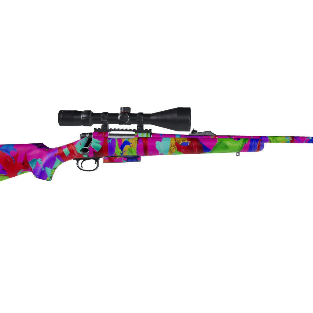 Rifle Paint Splatter Magenta Gun Skin Vinyl Wrap