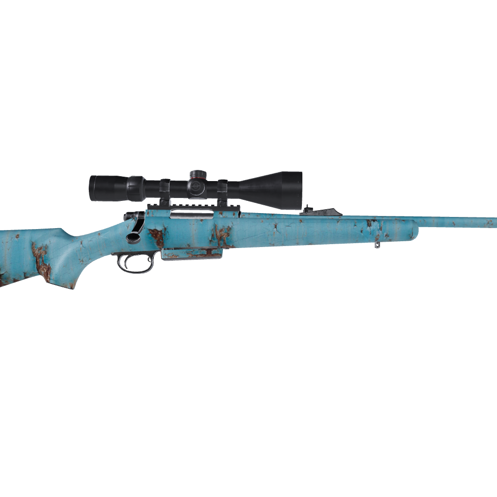 Rifle Rust 3D Tiffany Blue Gun Skin Vinyl Wrap