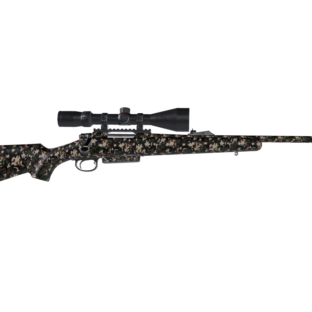 Rifle Classic Woodland Camo Gun Skin Vinyl Wrap