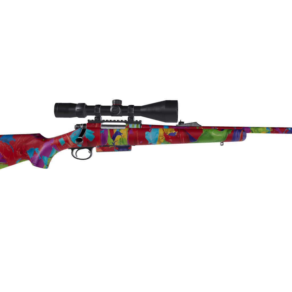 Rifle Paint Splatter Red Gun Skin Vinyl Wrap