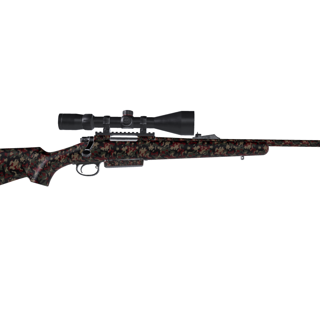 Rifle Classic Militant Red Camo Gun Skin Vinyl Wrap