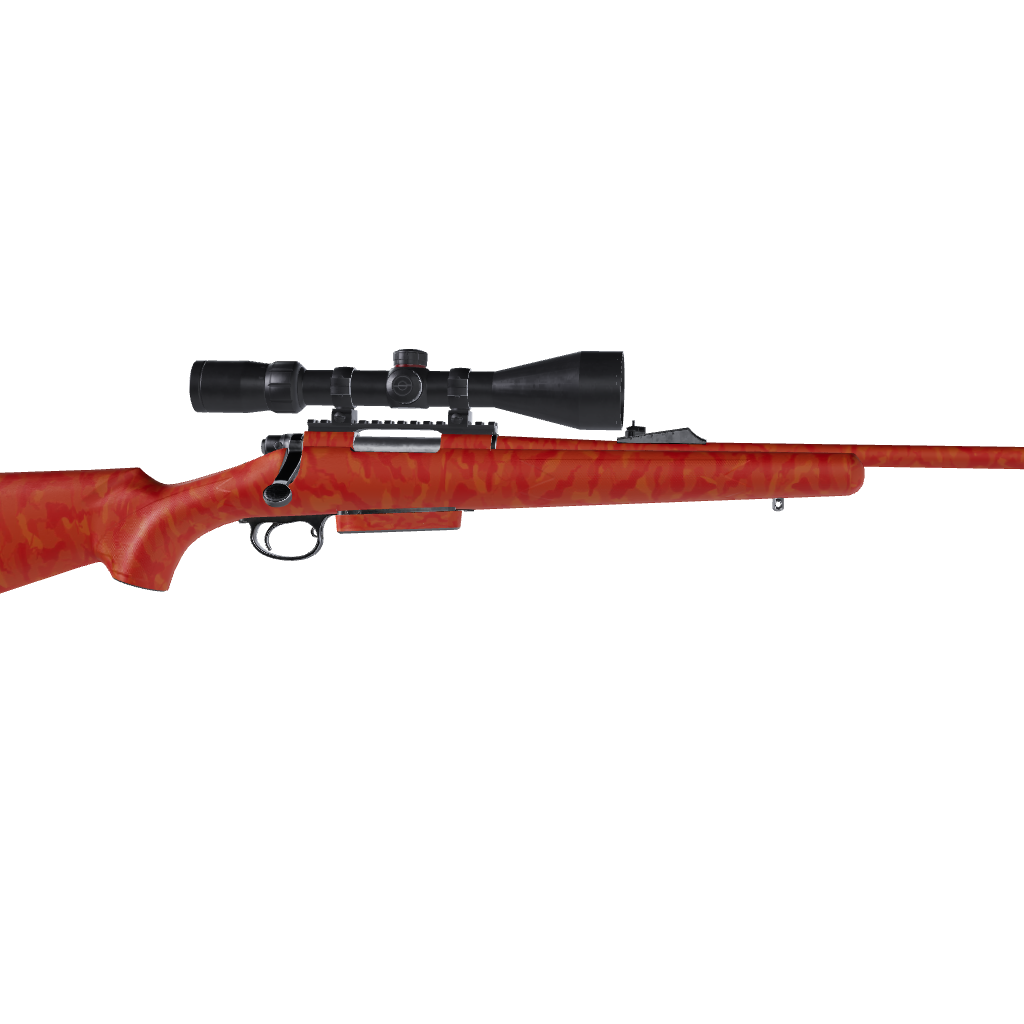 Rifle Ragged Elite Orange Camo Gun Skin Vinyl Wrap