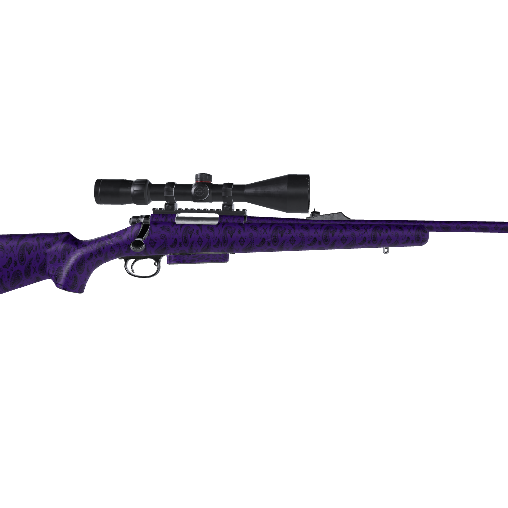 Rifle Bandana Purple & Black Gun Skin Vinyl Wrap