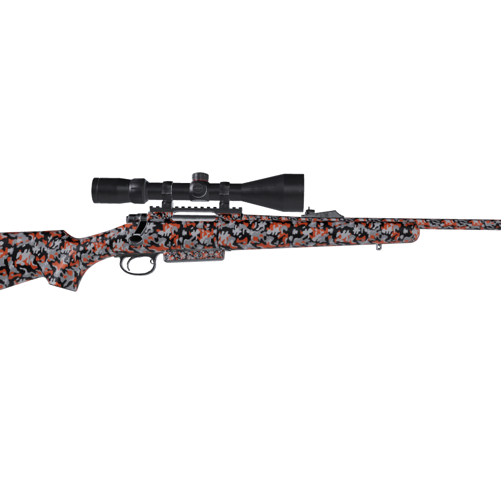 Rifle Classic Orange Tiger Camo Gun Skin Vinyl Wrap