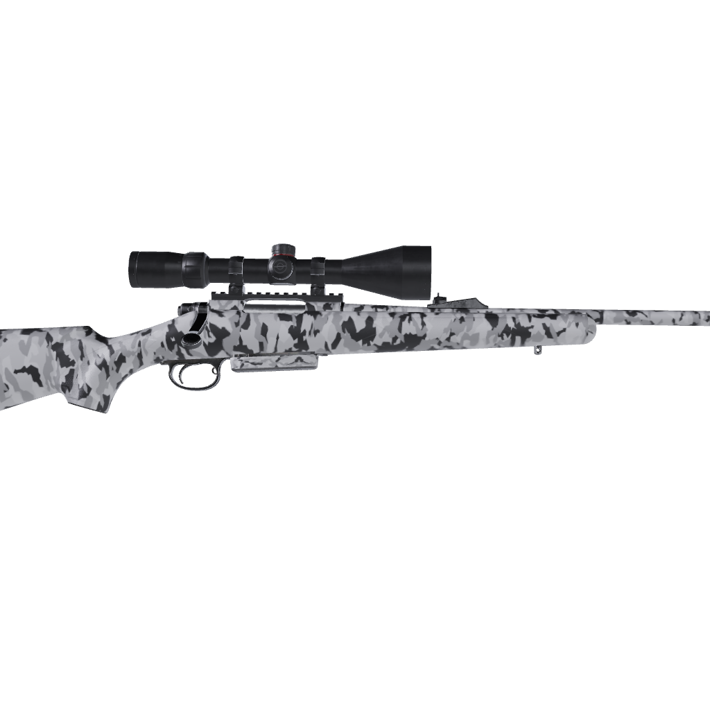 Rifle Erratic Snow Camo Gun Skin Vinyl Wrap