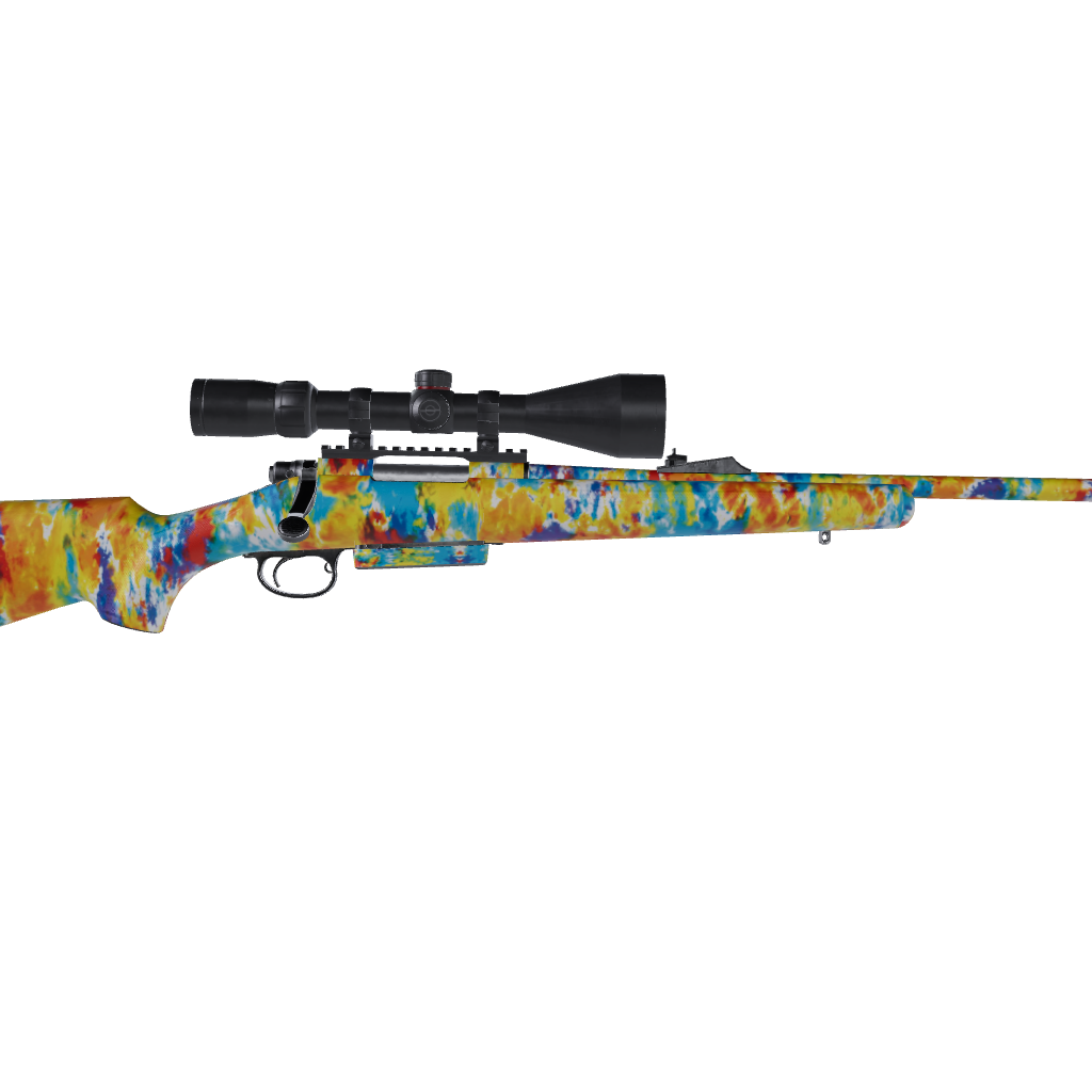 Rifle Tie Dye Coral Reef Gun Skin Vinyl Wrap