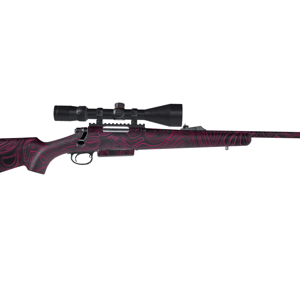 Rifle Damascus Magenta Gun Skin Vinyl Wrap