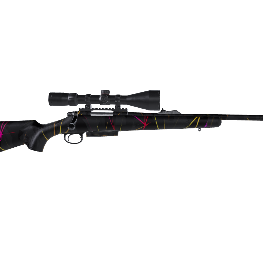 Rifle Shattered Laser Elite Black Heat Gun Skin Vinyl Wrap