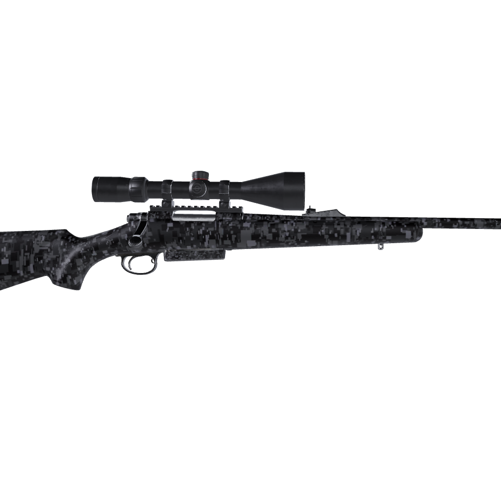 Rifle Digital Midnight Camo Gun Skin Vinyl Wrap