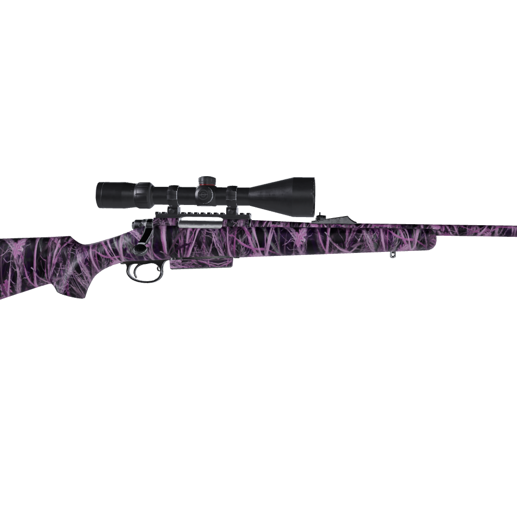 Rifle Nature Dry Grassland Pink Camo Gun Skin Vinyl Wrap