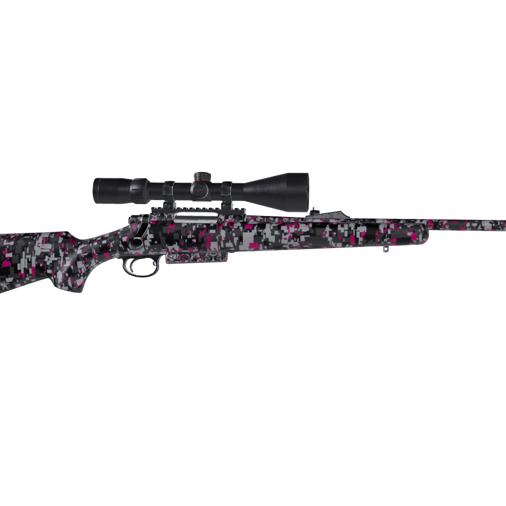 Rifle Digital Urban Magenta Camo Gun Skin Vinyl Wrap