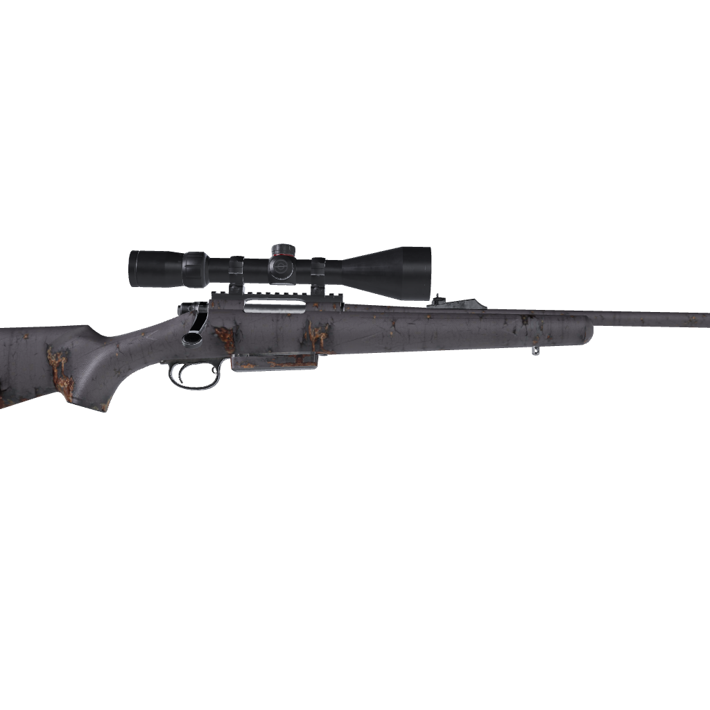 Rifle Rust 3D Grey Gun Skin Vinyl Wrap