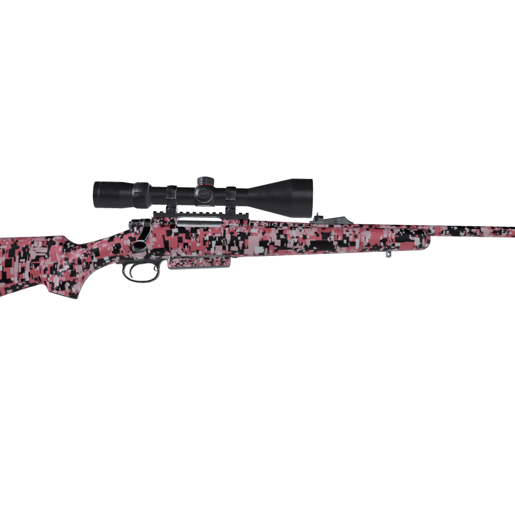 Rifle Digital Pink Camo Gun Skin Vinyl Wrap