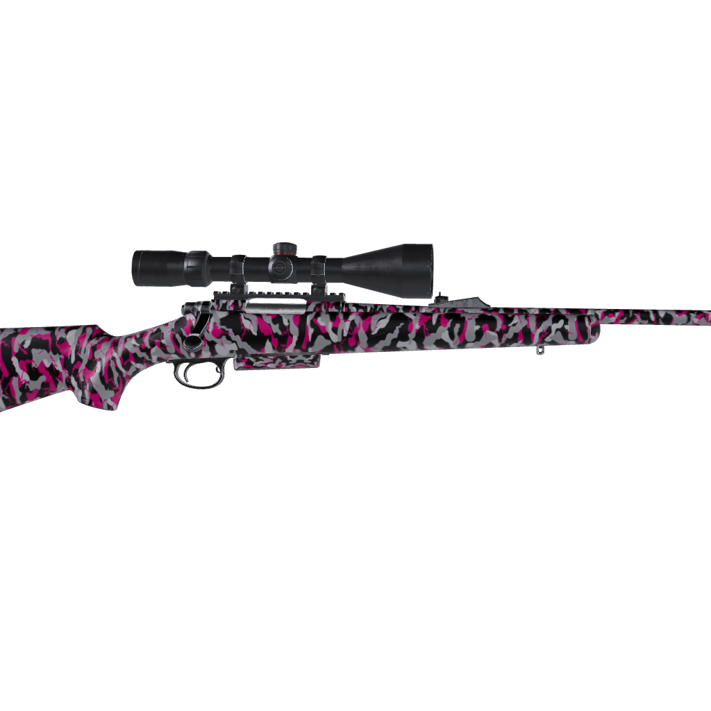 Rifle Ragged Magenta Tiger Camo Gun Skin Vinyl Wrap