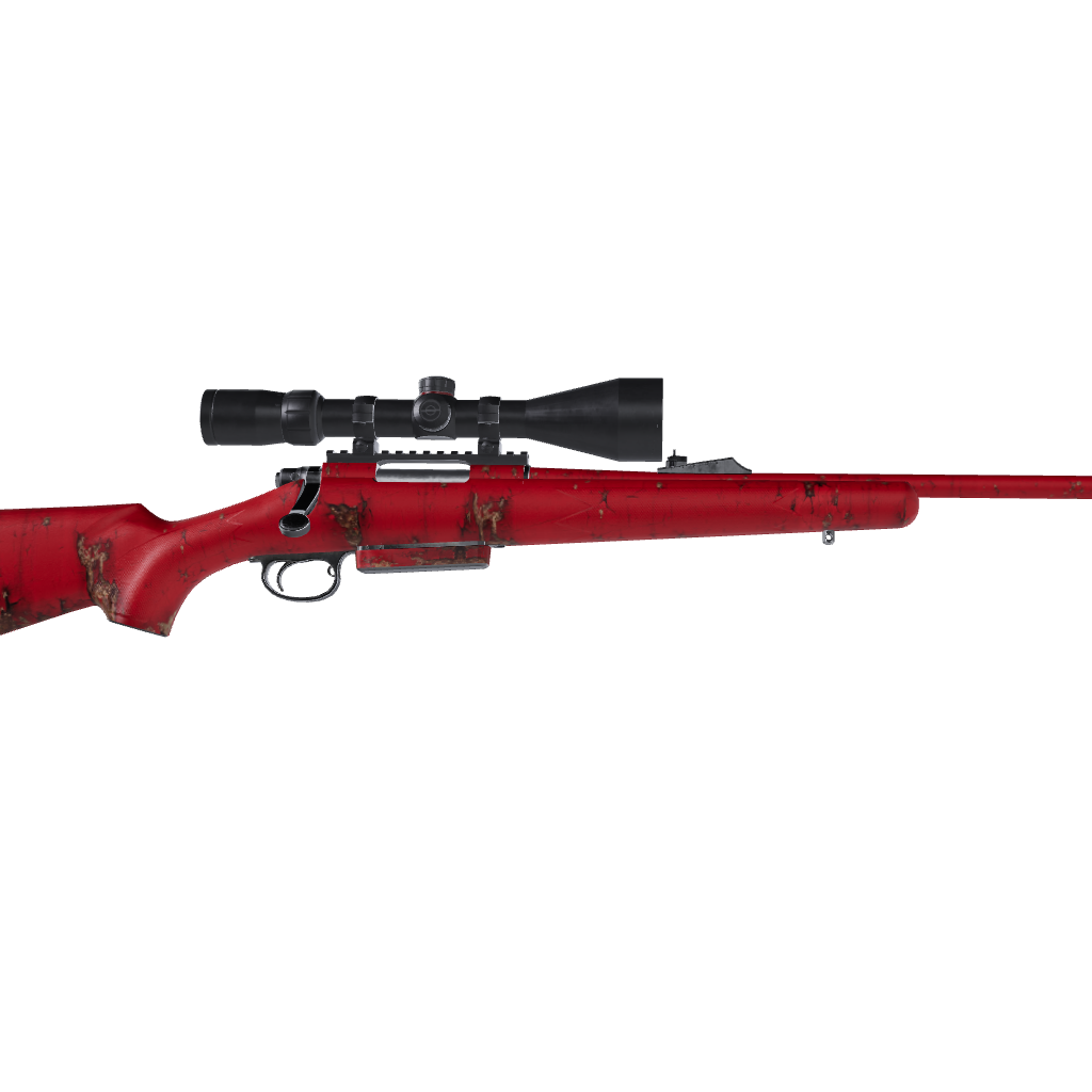 Rifle Rust 3D Red Gun Skin Vinyl Wrap