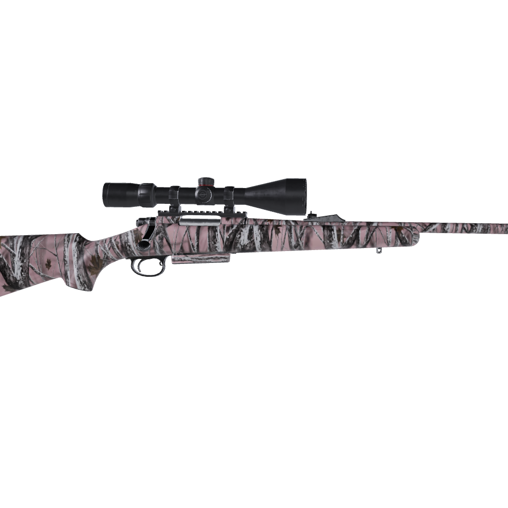 Rifle Nature Pink Snowstorm Camo Gun Skin Vinyl Wrap