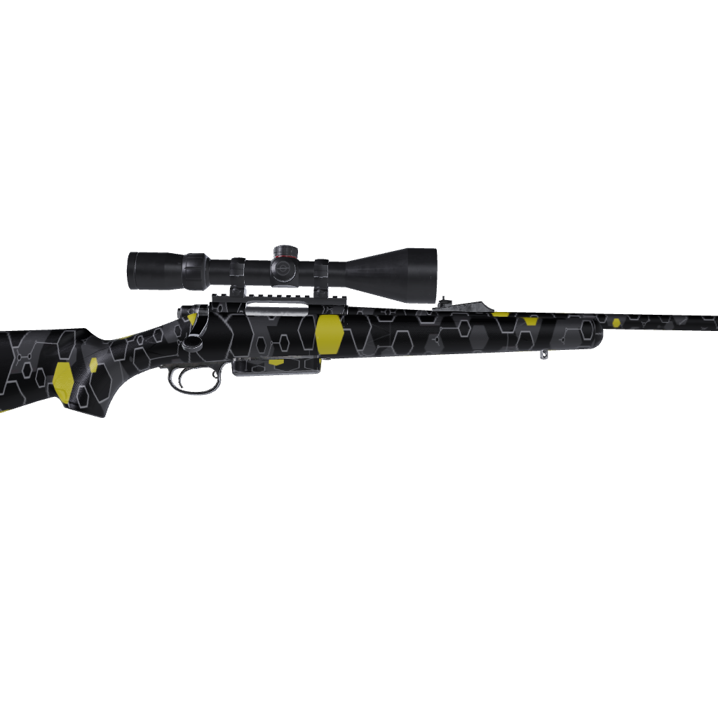 Rifle Hex DNA Yellow Gun Skin Vinyl Wrap