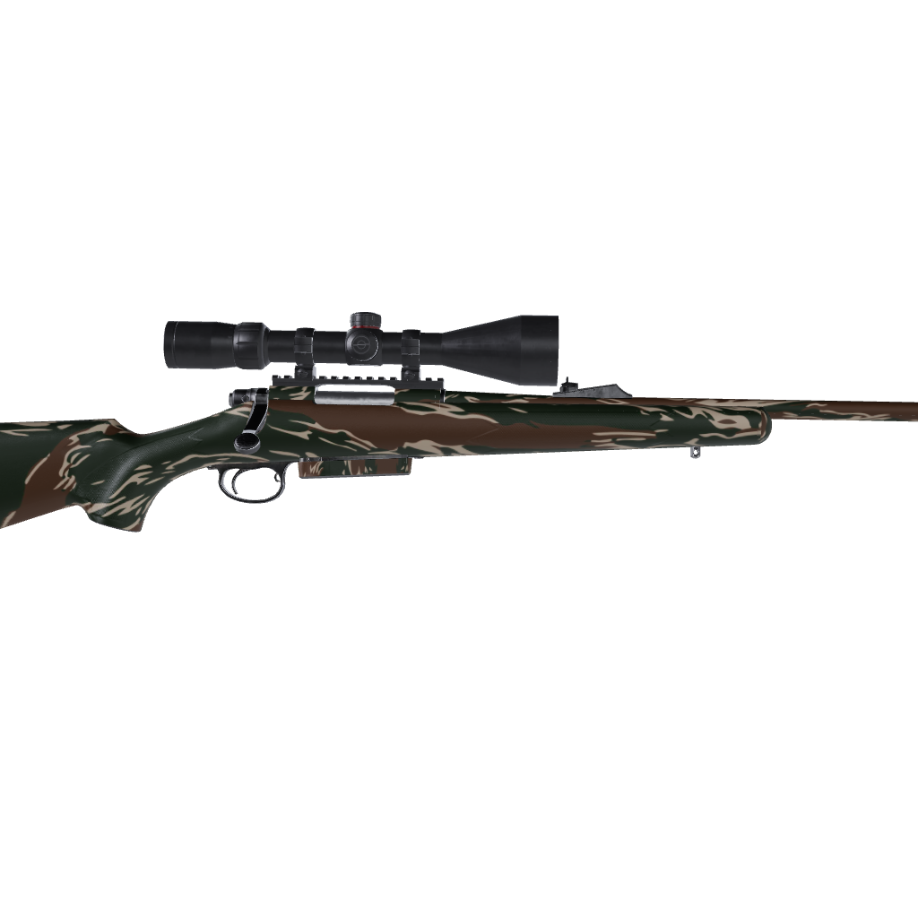 Rifle Shredded Woodland Camo Gun Skin Vinyl Wrap