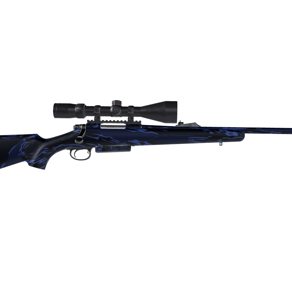 Rifle Shredded Blue Midnight Camo Gun Skin Vinyl Wrap