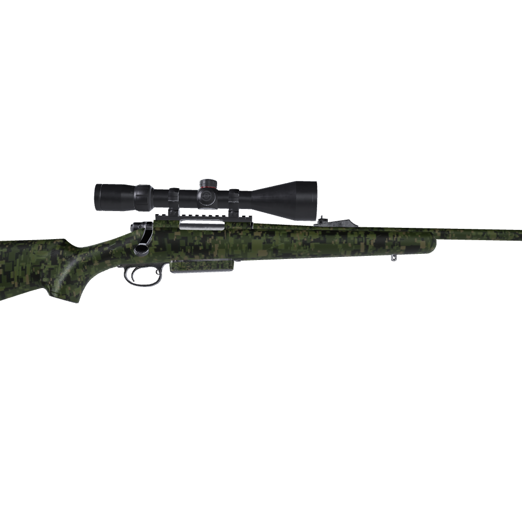 Rifle Digital Army Green Camo Gun Skin Vinyl Wrap