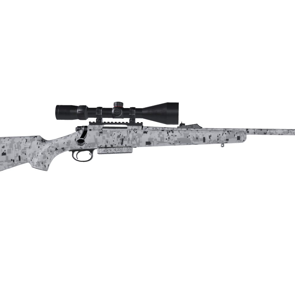 Rifle Digital Snow Camo Gun Skin Vinyl Wrap