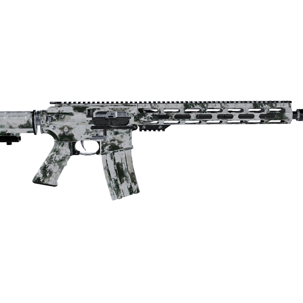 AR 15 Substrate Snow Spruce Camo Gun Skin Vinyl Wrap Film