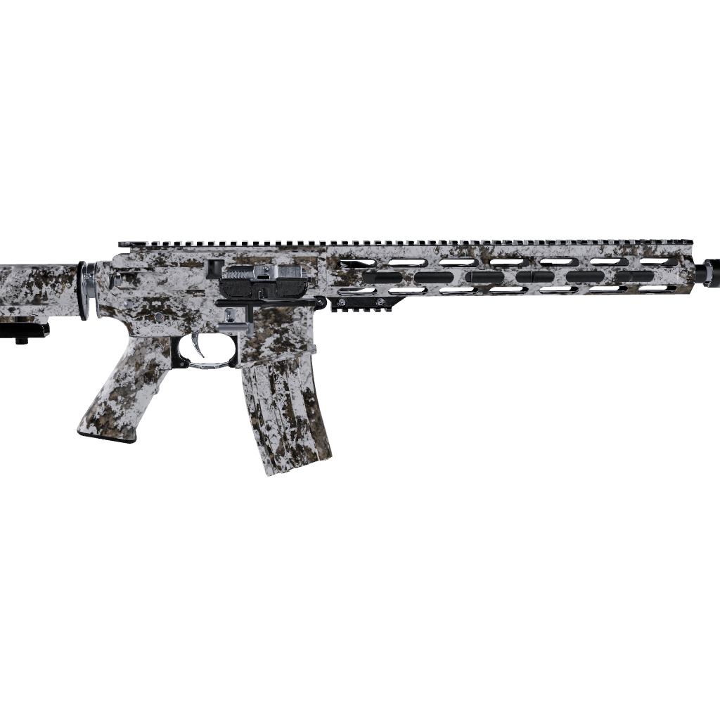 AR 15 Substrate Snowfall Camo Gun Skin Pattern Film