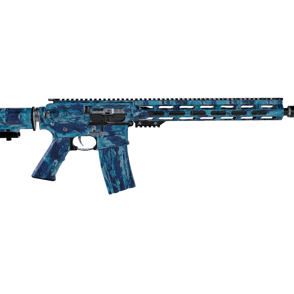 AR 15 Veil Stoke Aqua Camo Gun Skin Vinyl Wrap