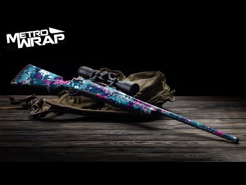 Rifle Tie Dye Coral Reef Gun Skin Vinyl Wrap