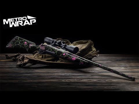 Rifle Hex DNA Magenta Gun Skin Vinyl Wrap