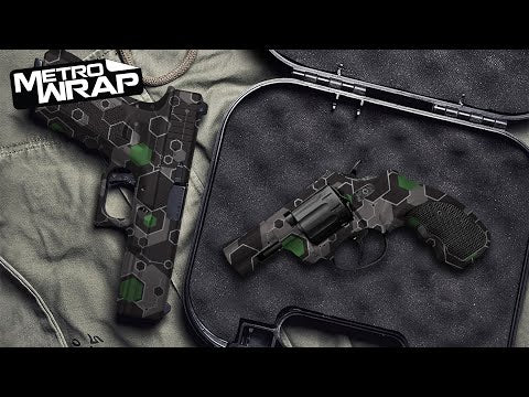 Pistol & Revolver Hex DNA Elite Green Gun Skin Vinyl Wrap