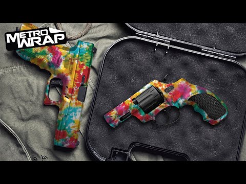 Pistol & Revolver Tie Dye Flower Child Gun Skin Vinyl Wrap