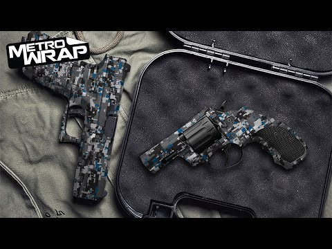 Pistol & Revolver Digital Elite Black Camo Gun Skin Vinyl Wrap