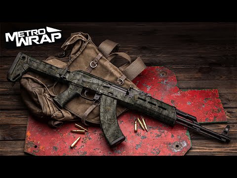 AK 47 Nature Pink Snowstorm Camo Gun Skin Vinyl Wrap