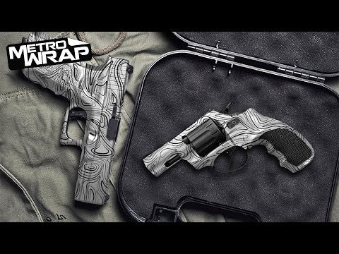 Pistol & Revolver Damascus Fire & Ice Gun Skin Vinyl Wrap