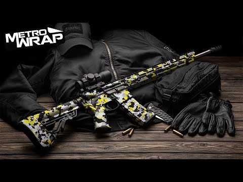 AR 15 Cumulus Militant Copper Camo Gun Skin Vinyl Wrap