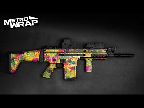 Tactical Tie Dye Clementine Kiss Gun Skin Vinyl Wrap