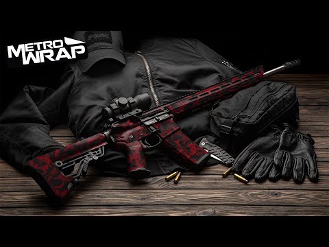 AR 15 Erratic Jungle Camo Gun Skin Vinyl Wrap