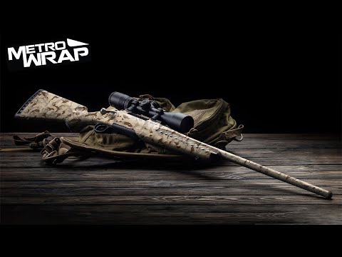 Rifle Ragged Militant Charcoal Camo Gun Skin Vinyl Wrap