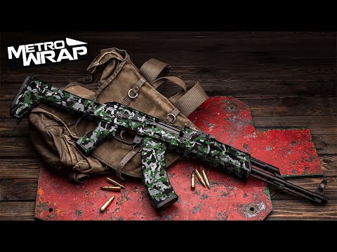 AK 47 Erratic Cotton Candy Camo Gun Skin Vinyl Wrap