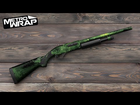 Shotgun Galaxy Green Gun Skin Vinyl Wrap