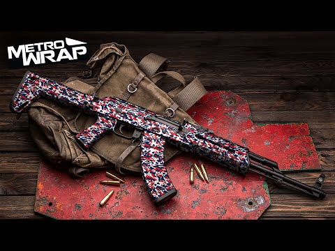 AK 47 Classic Tiffany Blue Tiger Camo Gun Skin Vinyl Wrap