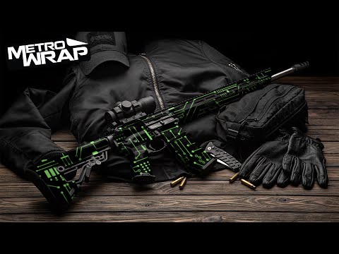 AR 15 Circuit Board Black Gun Skin Vinyl Wrap