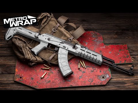 AK 47 Vietnam Tiger Stripe Militant Charcoal Gun Skin Vinyl Wrap