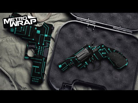 Pistol & Revolver Circuit Board Green Gun Skin Vinyl Wrap