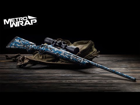 Rifle Digital Militant Charcoal Camo Gun Skin Vinyl Wrap