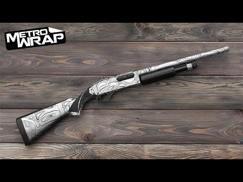 Shotgun Damascus Fire & Ice Gun Skin Vinyl Wrap